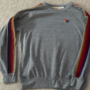 Aviator Nation crewneck with Velvet stripes